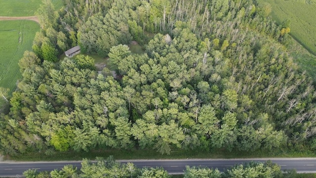 drone / aerial view with a rural view