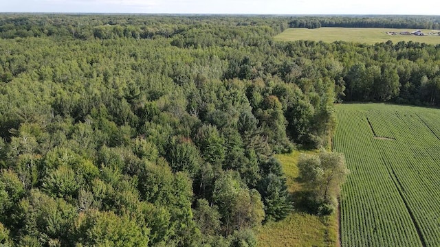 aerial view featuring a rural view