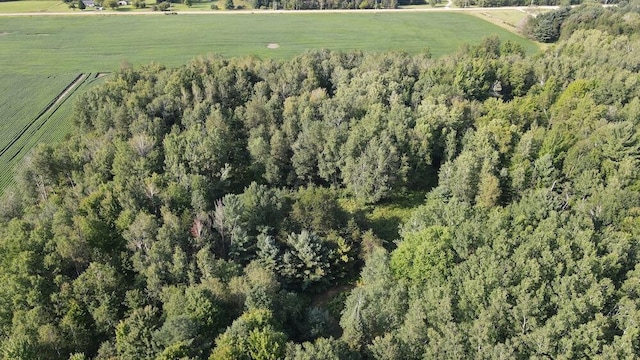 aerial view with a rural view