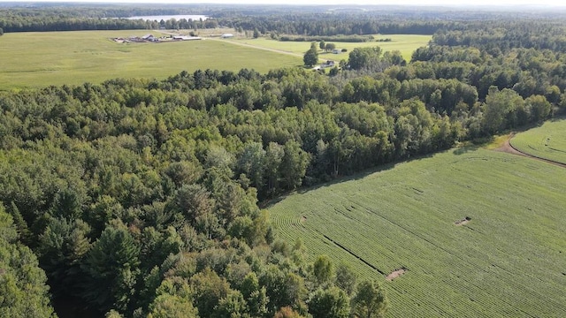 aerial view featuring a rural view