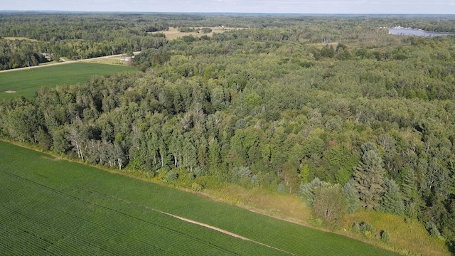 bird's eye view with a rural view