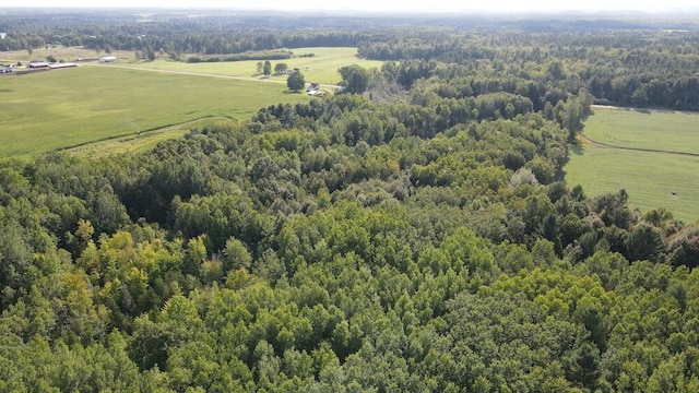 drone / aerial view with a rural view