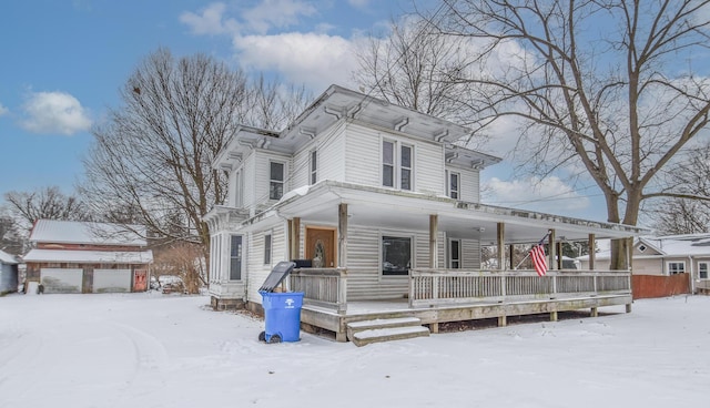 view of front of home featuring covered porch