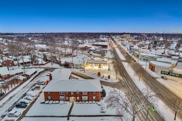 view of snowy aerial view