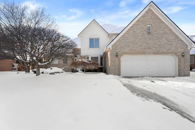 view of property featuring a garage