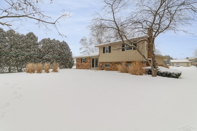 split level home featuring a garage