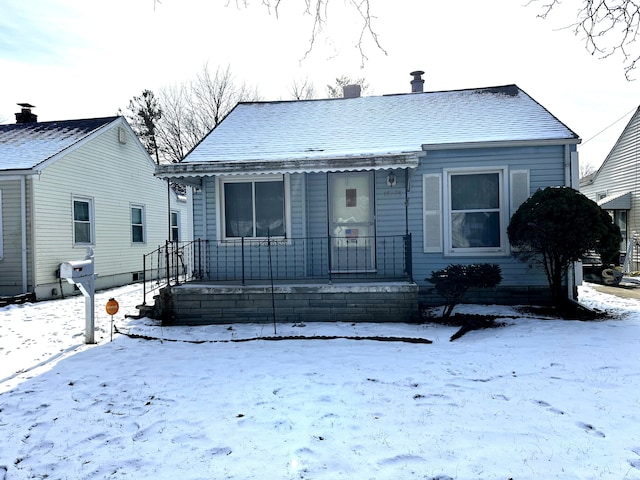 view of bungalow-style home