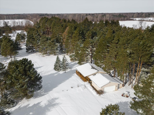 view of snowy aerial view