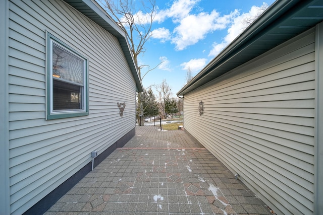 view of home's exterior featuring a patio