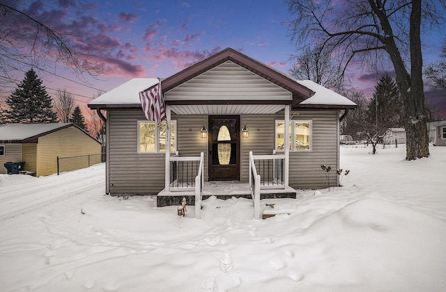 view of bungalow-style house