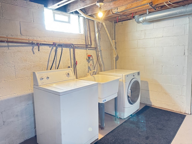 laundry area featuring independent washer and dryer