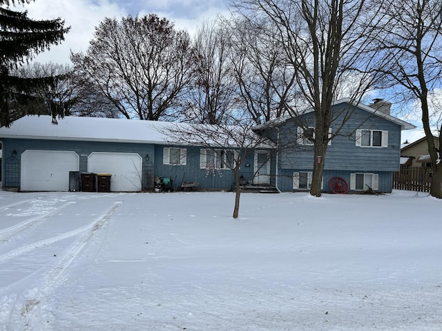 view of front of home featuring a garage