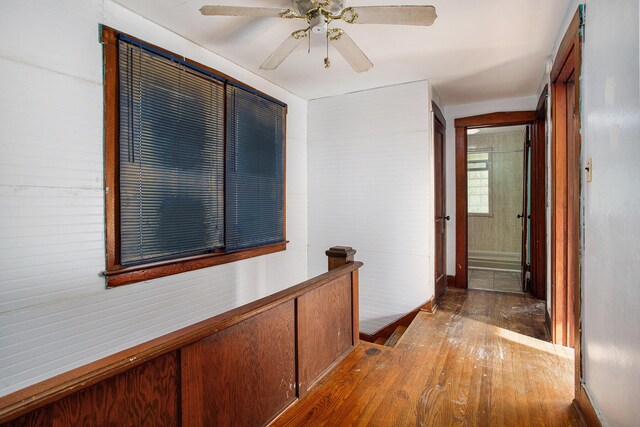 hall featuring light hardwood / wood-style floors