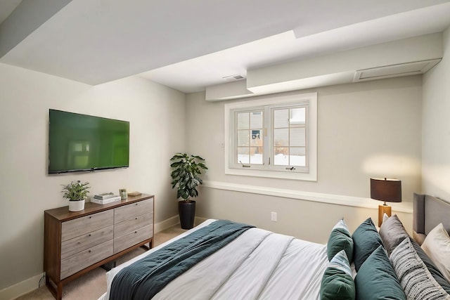 view of carpeted bedroom