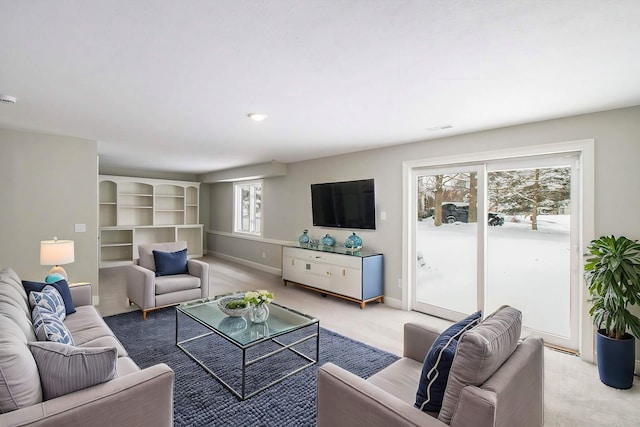 view of carpeted living room