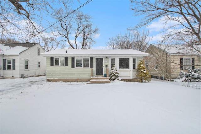 view of front of home