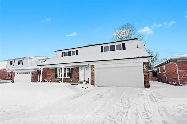 front of property featuring a garage