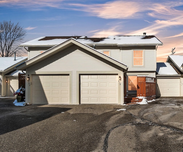 front facade featuring a garage