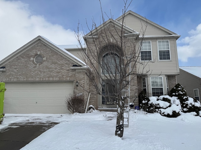 view of property featuring a garage