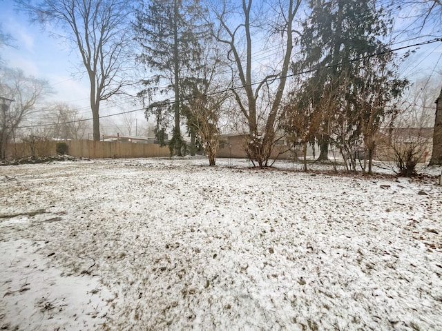 29743 Chelmsford Rd, Southfield, MI 48076 - yard covered in snow with fence