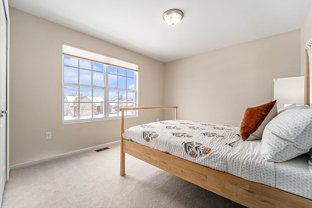 bedroom with carpet floors