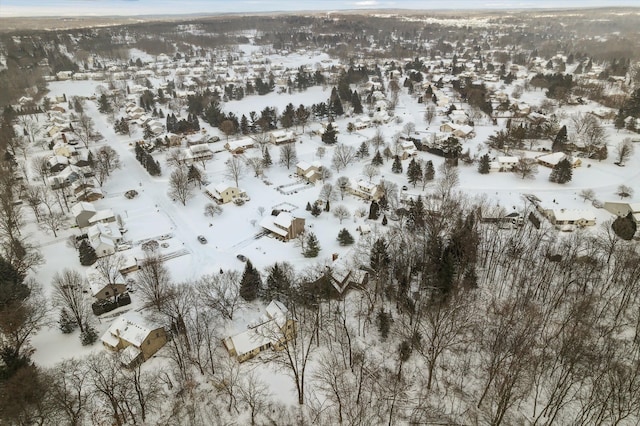 view of snowy aerial view