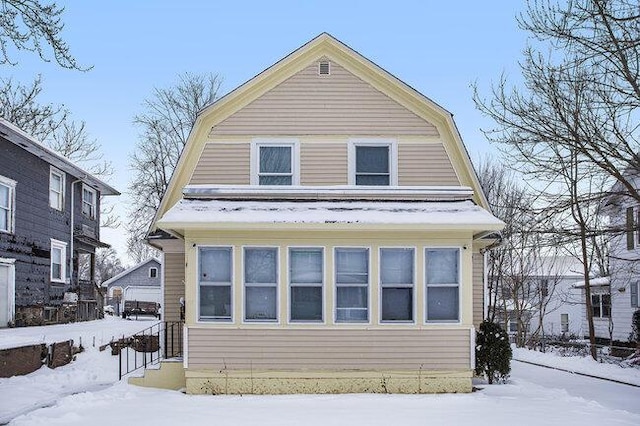 view of snowy exterior