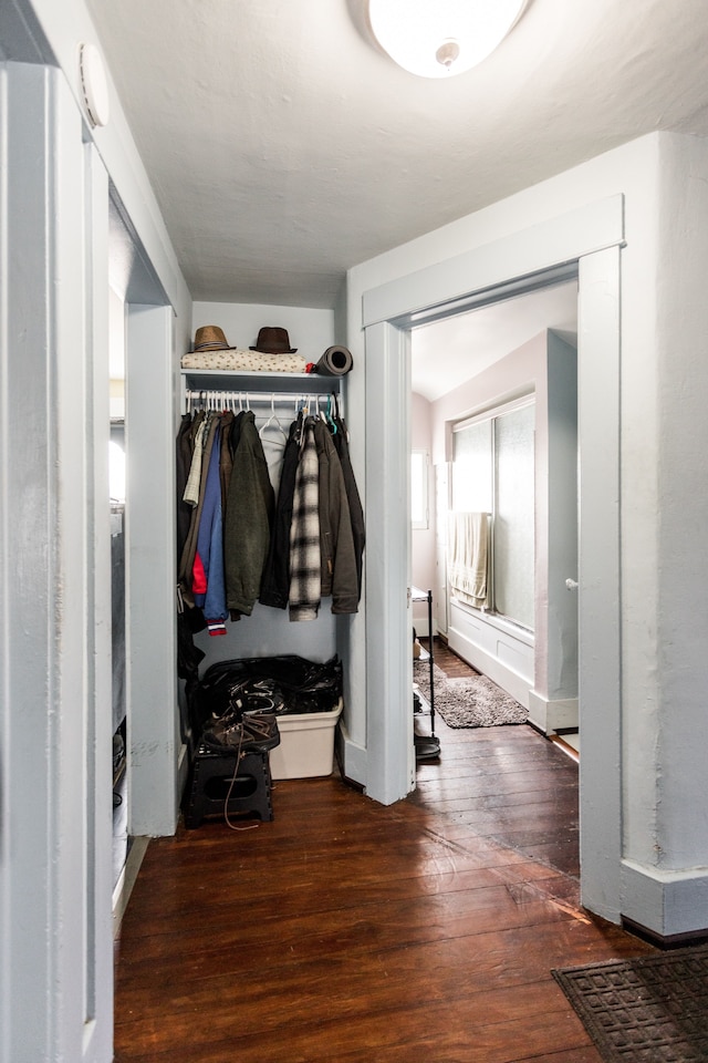 interior space featuring wood-type flooring