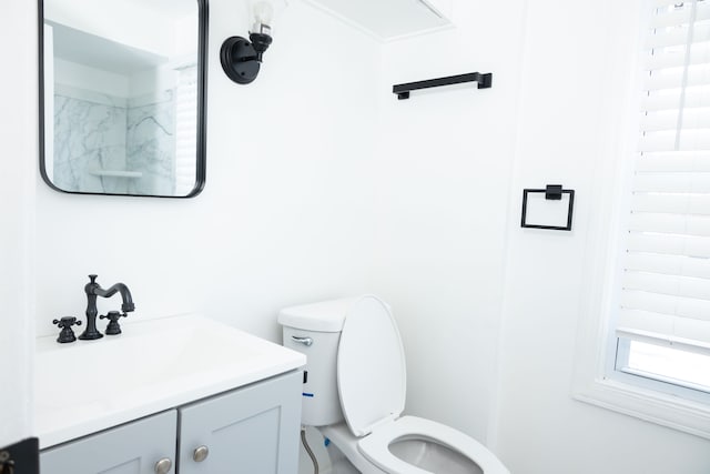 bathroom featuring toilet and vanity