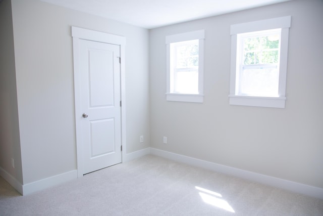 carpeted empty room featuring a wealth of natural light