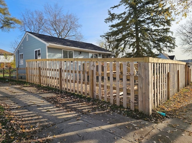 view of gate featuring a deck