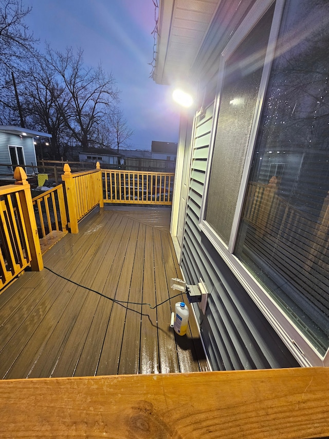 view of deck at dusk