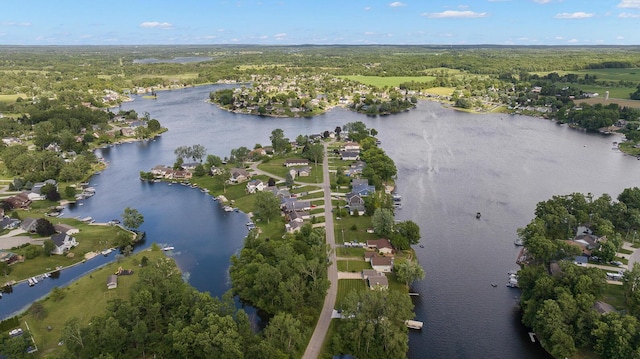 14113 Grandview Dr, Cement City, MI 49233 - aerial view with a residential view and a water view