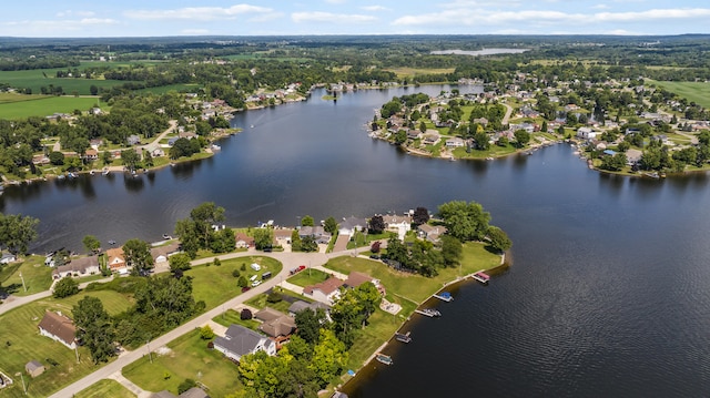 14113 Grandview Dr, Cement City, MI 49233 - birds eye view of property featuring a residential view and a water view