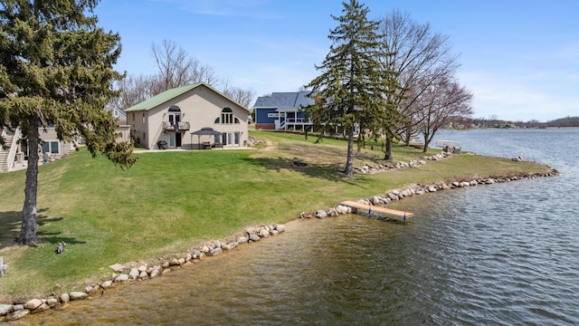 14113 Grandview Dr, Cement City, MI 49233 - exterior space featuring a dock