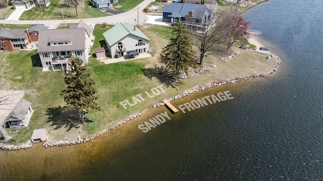 14113 Grandview Dr, Cement City, MI 49233 - bird's eye view featuring a residential view and a water view