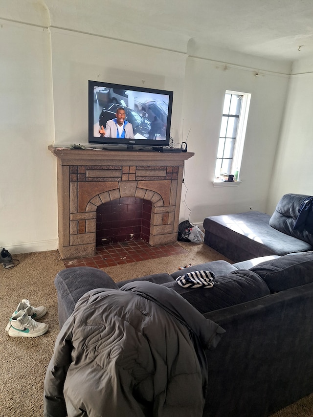 view of carpeted living room