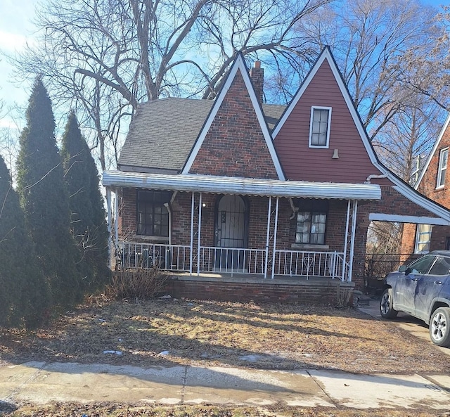 view of front of home with a porch