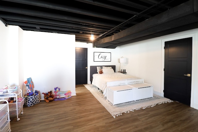 bedroom featuring light hardwood / wood-style flooring