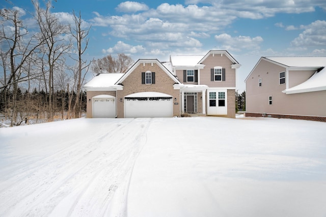 traditional-style home featuring brick siding