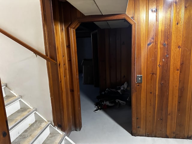 18658 Rutherford St, Detroit, MI 48235 - hall featuring wooden walls