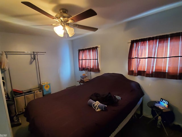 bedroom with ceiling fan