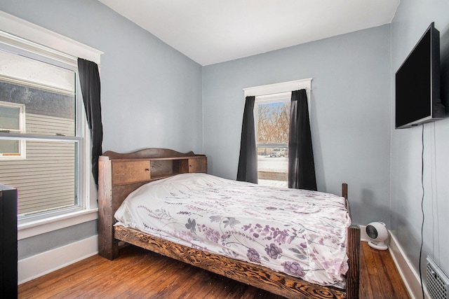 bedroom featuring hardwood / wood-style floors