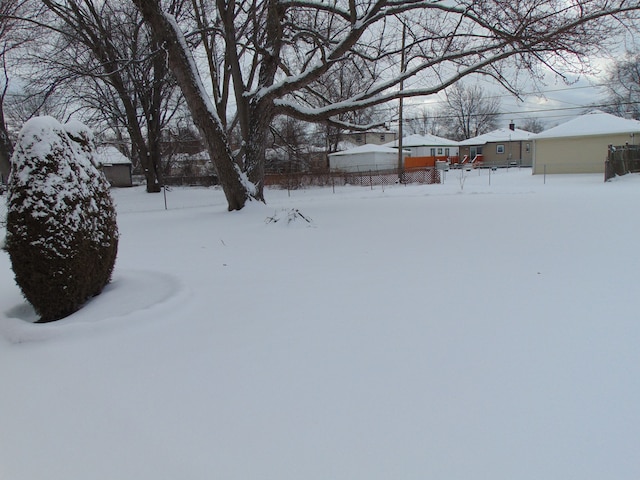 view of snowy yard