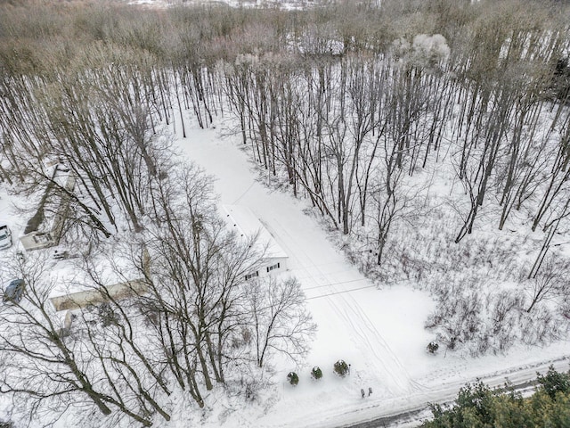 view of snowy aerial view