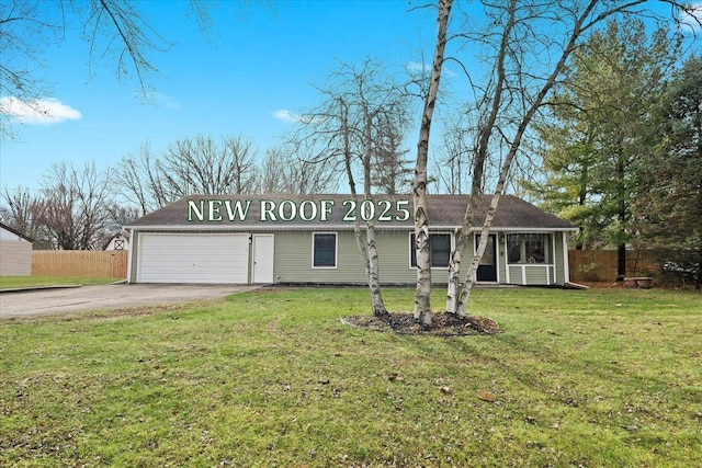 ranch-style house with a front yard