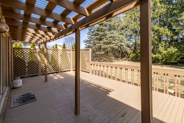 deck with a pergola