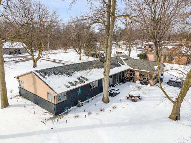 view of snowy aerial view