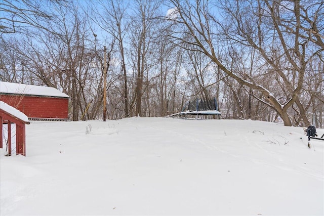 view of snowy yard