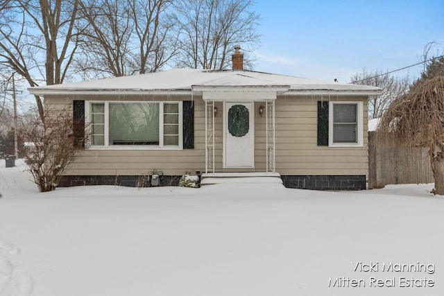 view of bungalow-style home